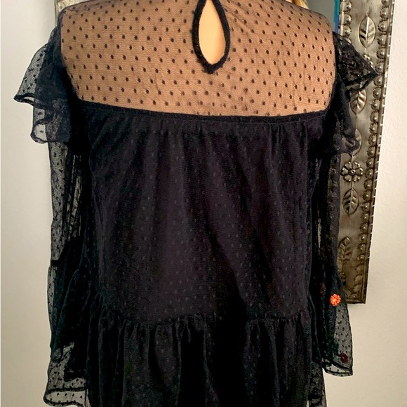 ZARA FEMININE BLOUSE LACE AND EMBROIDERY SIZE SMALL - Picture 5 of 6